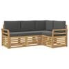 vidaXL Setovi sofa 4 pcs Bijela i antracit 190 x 130,5 x 73 cm