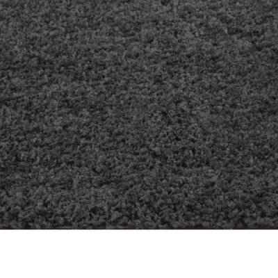 vidaXL Čupavi tepih s visokim vlaknima antracit 160 x 230 cm