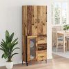 vidaXL Highboard Zidne Staro drvo 69,5 x 34 x 180 cm Konstruirano drvo