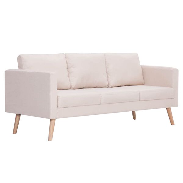 vidaXL 2-dijelni set sofa od tkanine krem