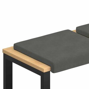 vidaXL Jastučić za klupu 2 kom. Kord Tamnosiva Dubina 35 cm