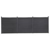 vidaXL Set panela za ogradu sivi 526 x 186 cm WPC