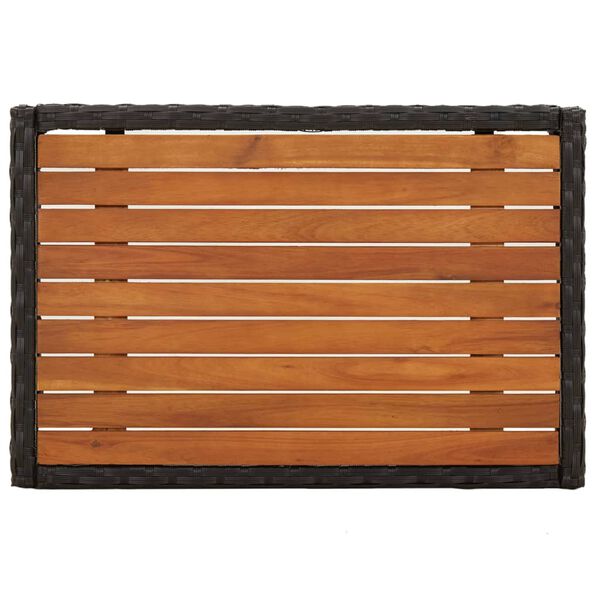 vidaXL 3-dijelna vrtna garnitura od poliratana s jastucima crna