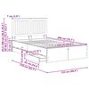 vidaXL Krevetna konstrukcija Siva Sonoma 120 x 190 cm Inženjersko Drvo