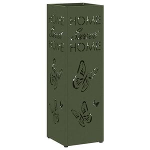 vidaXL Stalak za ki&scaron;obrane Maslinasta 15,5 x 15,5 x 49 cm Čelik