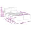 vidaXL Krevetna konstrukcija s uzglavljem Dimljeni hrast 140 x 190 cm