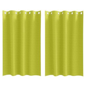 vidaXL Zavjese za blackout s prstenovima 2 pcs Zelena 175 x 140 cm