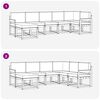 vidaXL Set vanjskih sofa s jastukom 7 pcs Prirodna i svijetlo siva