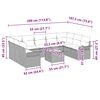 vidaXL Sjedeća garnitura za vrt s pohranom 10 pcs Bež poliratan