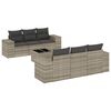 vidaXL 7-dijelni set vrtnih sofa svjetlosivi od poliratana