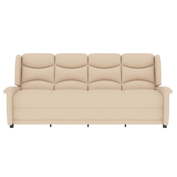 vidaXL Masažni četverosjed od tkanine krem