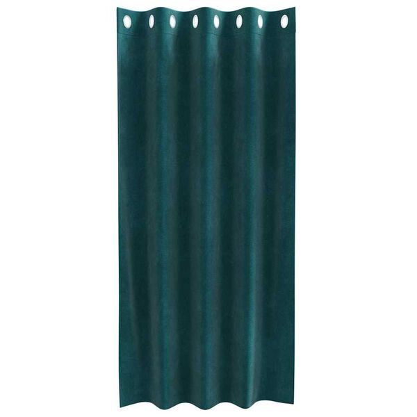 vidaXL Zavjese za zamračivanje 2 pcs Tamnozelena 140 x 175 cm Bar&scaron;un