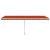 vidaXL Samostojeća automatska tenda 600 x 300 cm narančasto-smeđa