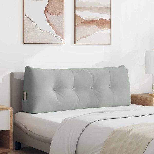 vidaXL Jastuk za leđa Svijetlo siva 120 x 24 x 50 cm Bar&scaron;un