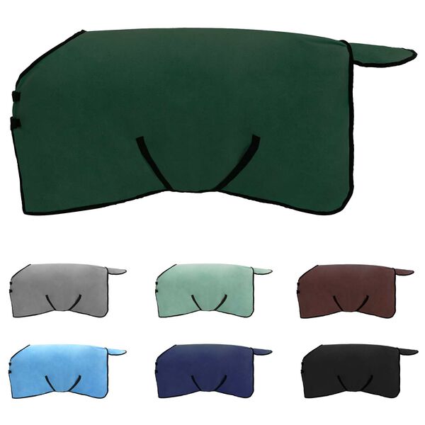 vidaXL Pokrivač za konje Cjela tamno zelena Poliester