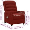 vidaXL Električna masažna fotelja crvena boja vina od umjetna koža