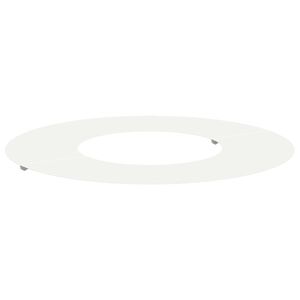 vidaXL pogodno za ravni drveni prsten Bijelo &Oslash;30/60 cm Čelik