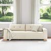vidaXL Sofa Bež 221 x 78 x 80 cm Platnasta tkanina