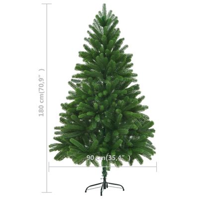 vidaXL Umjetno božićno drvce s realističnim iglicama 180 cm zeleno