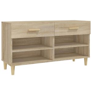 vidaXL Ormarić za cipele hrast sonoma 102x35x55 cm konstruirano drvo