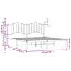 vidaXL Metalni okvir za krevet s uzglavljem bijeli 180x200 cm