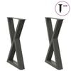 vidaXL Noge za blagovaonski stol 2 kom. antracit 60 x (72-73,3) cm čelik