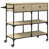 vidaXL Kuhinjska kolica boja hrasta 105 x 42 x 95 cm konstruirano drvo