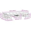 vidaXL Set vanjskih sofa s jastukom 11 pcs Prirodna i crna