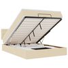vidaXL Otomanski krevet s madracem i LED krem 140x200 cm tkanine
