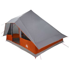 vidaXL Tipi &scaron;ator s krovom Siva i narančasta 364 x 281 x 257 cm taft