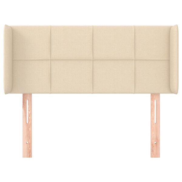 vidaXL Uzglavlje s u&scaron;ima krem 103x16x78/88 cm od tkanine