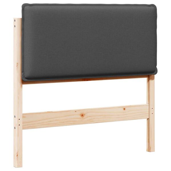 vidaXL Tapecirani uzglavlje s uzglavljem Prirodna i tamno siva 90 cm