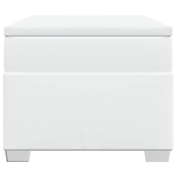 vidaXL Krevet s oprugama i madracem bijeli 90 x 190 cm od umjetne kože