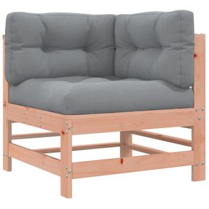 vidaXL Kutna sofa od masivnog drva duglazije s jastucima