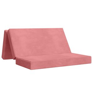 vidaXL Sofa na razvlačenje 140 x 67 x 45 cm Ružičasta