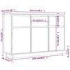 vidaXL Komoda bijela 110 x 34 x 75 cm od masivne borovine