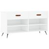 vidaXL Klupa za cipele bijela 102 x 35 x 55 cm od konstruiranog drva