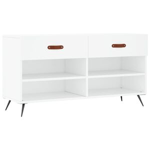 vidaXL Klupa za cipele bijela 102 x 35 x 55 cm od konstruiranog drva