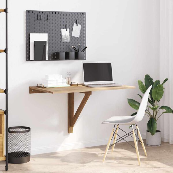 vidaXL Sklopivi zidni stolić boja hrasta 100 x 60 cm