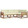 vidaXL Set vanjskih sofa s jastukom 4 pcs Prirodna i krem