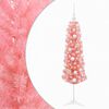 vidaXL Umjetno usko božićno drvce s kuglicom 120 cm 150 LED lampica