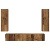 vidaXL Set TV komoda Zidne 3 pcs Staro drvo Konstruirano drvo