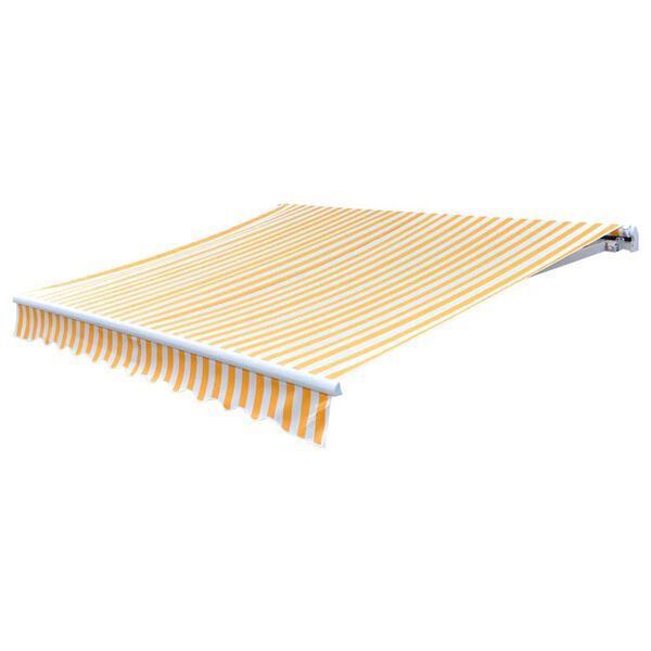 vidaXL Platno za tendu narančasto-bijelo 3,5 x 2,5 m