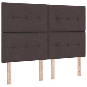 vidaXL Krevet s opruga kutije Tamno smeđa 140 x 190 cm tkanina