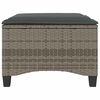 vidaXL Vrtni tabure s jastucima 2 kom sivi 55x55x36 cm poliratan