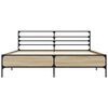 vidaXL Okvir za krevet boja hrasta 160x200 cm konstruiran drvo i metal