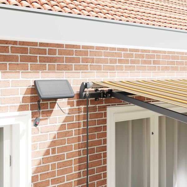 vidaXL Skrovita tenda S LED lampica &Scaron;areni 350 x 250 cm tkanina