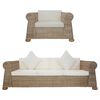 vidaXL 2-dijelni set sofa od prirodnog ratana s jastucima