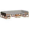 vidaXL Set vanjskih sofa s jastukom 11 pcs Prirodna i svijetlo siva