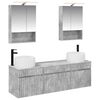 vidaXL Set ormarića za kupaonicu 5 pcs Betonska siva 50 x 14,5 x 70 cm